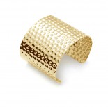 Zdjęcie - Bransoletka cuff w kropeczki w kolorze złota